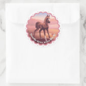 Niedliche Foal Classic Rundkleber Runder Aufkleber (Tasche)