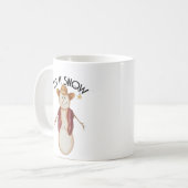 Niedliche Folk Art Cowboy Snowman Kaffeetasse (Vorderseite Links)