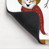 Niedliche Folk Art Cowboy Snowman Mousepad (Ecke)
