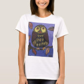 Niedliche Folk Art Owl Bird Malerei T-Shirt (Vorderseite)