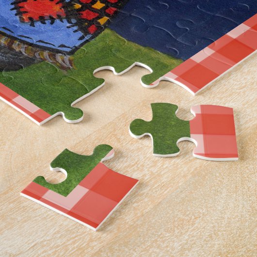 Niedliche Folklore Kunst, Dichtung und Musik Cat C Puzzle (Seite)