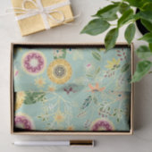 Niedliche Folklorefarben Original Goldenes Design Seidenpapier (Geschenk)