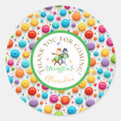 Niedliche Forest Foxes tanzen Charleston Green Gin Runder Aufkleber (Vorderseite)