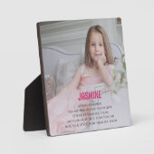 Niedliche Foto-Anführungsstochter Fotoplatte (Vorderseite)