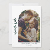Niedliche Foto Arch Wedding Save The Date (Vorderseite)