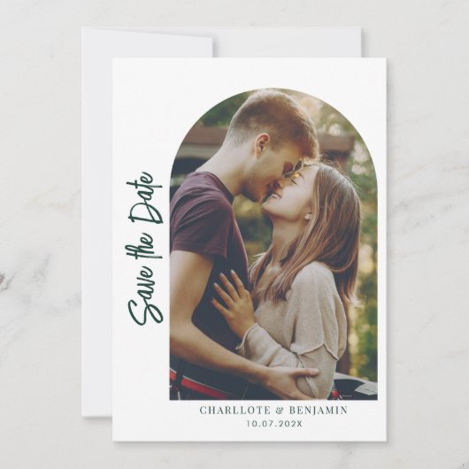 Niedliche Foto Arch Wedding Save The Date (Vorderseite)