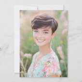 Niedliche Foto-Graduierungsparty Einladung (Rückseite)