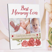 Niedliche FotoCollage Beste Mama je erster Müttert Fotoplatte