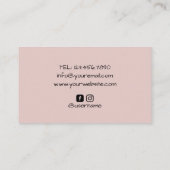 Niedliche Fotokamera Wasserfarbe Pinselstrich Visitenkarte (Rückseite)