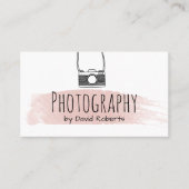 Niedliche Fotokamera Wasserfarbe Pinselstrich Visitenkarte (Vorderseite)