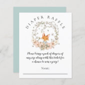 Niedliche Fox Diaper Raffle Boy Baby Dusche (Vorne/Hinten)