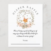 Niedliche Fox Diaper Raffle Boy Baby Dusche (Vorderseite)