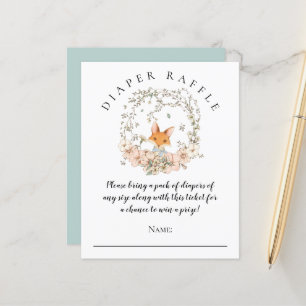 Niedliche Fox Diaper Raffle Boy Baby Dusche