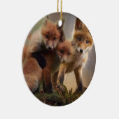 Niedliche Fox-Familie Keramik Ornament (Rechts)