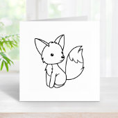 Niedliche Fox-Farbe Gummistempel