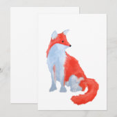 Niedliche Fox-Flachkarte (Vorne/Hinten)