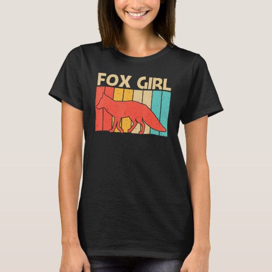 Niedliche Fox für Mädchen Mama Vulpine Fox Wildtie T-Shirt (Vorderseite)