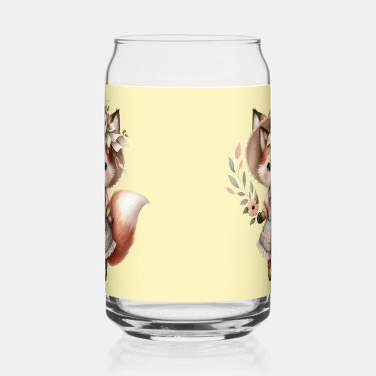 Niedliche Fox Girl Wear Cotattecore Outfit Dosenglas (Rechts)