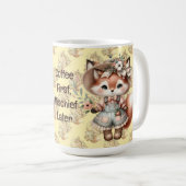 Niedliche Fox Girl Wear Cotattecore Outfit Kaffeetasse (VorderseiteRechts)