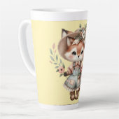 Niedliche Fox Girl Wear Cotattecore Outfit Milchtasse (Linke Ecke)