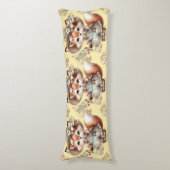 Niedliche Fox Girl Wear Cotattecore Outfit Seitenschläferkissen (Vorderseite Vertikal)