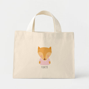 Niedliche Fox-Illustration - Anpassbar Mini Stoffbeutel
