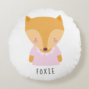Niedliche Fox-Illustration - Anpassbar Rundes Kissen
