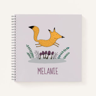 Niedliche Fox-Illustration Kinder Personalisiert Notizblock