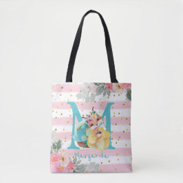 Niedliche Fox-Illustration Sweet Monogram Tasche