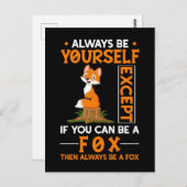 Niedliche Fox Lover Forest Animal Fosts Postkarte (Vorne/Hinten)