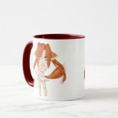 Niedliche Fox-Mädchen-Tasse Tasse (Vorderseite Links)