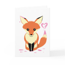 Niedliche Fox-Malerei Rosa Herz benutzerdefinierte