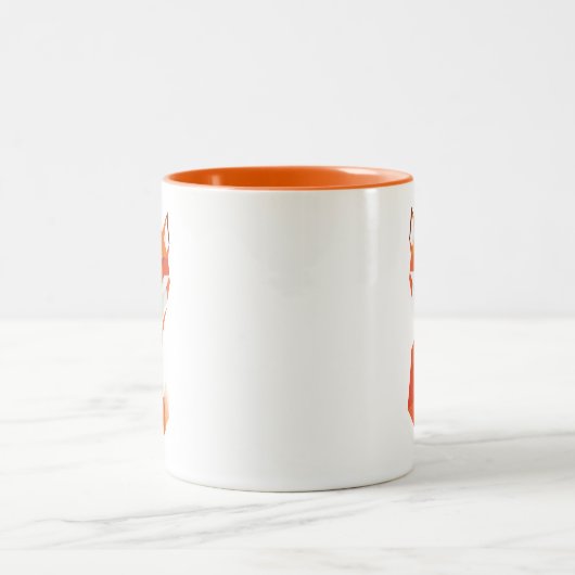 Niedliche Fox-Tasse Zweifarbige Tasse (Mittel)