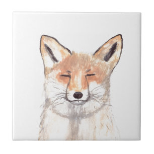 Niedliche Fox-Tier-Wildtiere Vintage Waldgebiete Fliese
