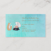 Niedliche Fox- und Rabbit-Waldkreaturen Zeichnend Visitenkarte (Rückseite)