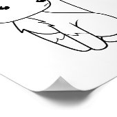 Niedliche Foxfarbseite Poster (Ecke)