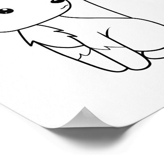 Niedliche Foxfarbseite Poster (Ecke)