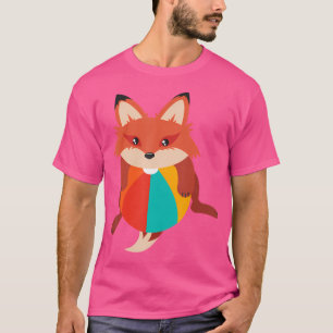Niedliche Foxwalzen von Tieren mit einem Ball Fore T-Shirt