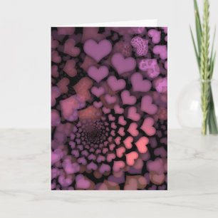 Niedliche Fraktal-Kunst des Valentines Tages Feiertagskarte