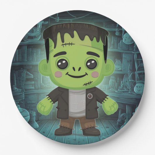 Niedliche Frankenstein Papierplatte Pappteller (Vorderseite)