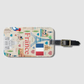 Niedliche Frankreich-Ikonen Gepäckanhänger (Vorderseite (Horizontal))