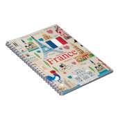 Niedliche Frankreich-Ikonen Notizblock (Rechte Seite)