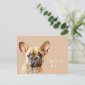 Niedliche Franzosen denken an Sie Postkarte (Stehend Vorderseite)