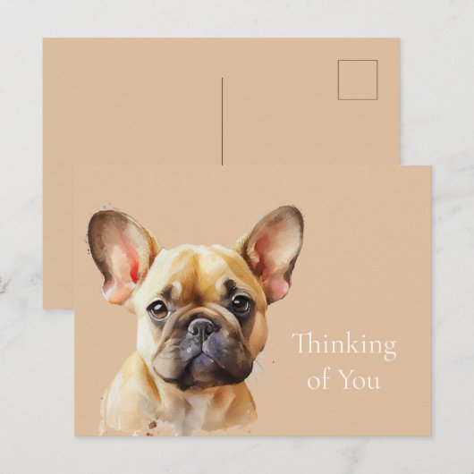 Niedliche Franzosen denken an Sie Postkarte (Vorne/Hinten)