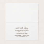 Niedliche Franzosen Macarons Bäckerei oder Café Visitenkarten (Innenseite Aufgefaltet)