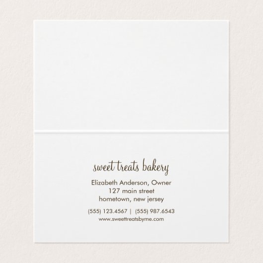 Niedliche Franzosen Macarons Bäckerei oder Café Visitenkarten (Innenseite Aufgefaltet)