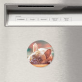 Niedliche französische Bulldog-Aquarellmalerei Magnet (In Situ (Geschirrspüler))
