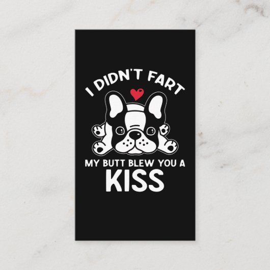 Niedliche französische Bulldog-Eigentümerin French Visitenkarte (Vorderseite)