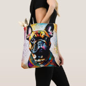Niedliche französische Bulldog "Frenchie" Farbenfr Tasche (Von Nahem)
