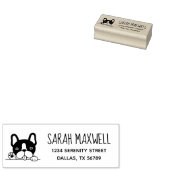 Niedliche französische Bulldog-Hausnummer Gummistempel (Stempel)